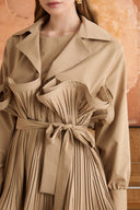Lofts Piliseli Grenli Premium Ceket - Camel