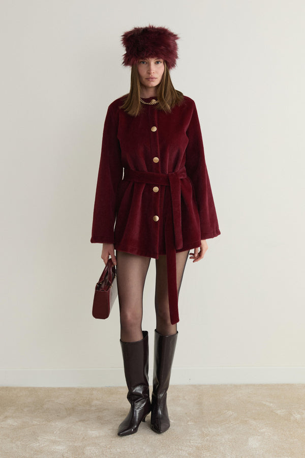 Mary Kemerli Goldfox Kaban - Bordo