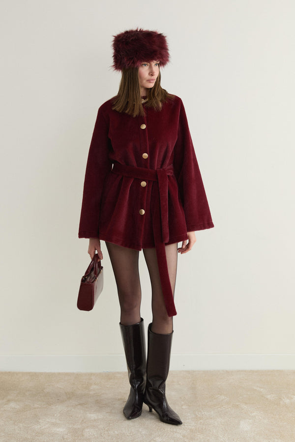 Mary Kemerli Goldfox Kaban - Bordo