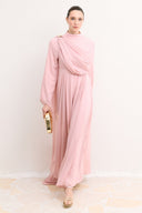Milen Şifon Elbise - Pembe