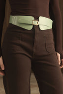 Minimal Toka Detaylı Geniş Kemer - Mint