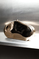 Mirage Metalik Oval Abiye Çanta - Gold