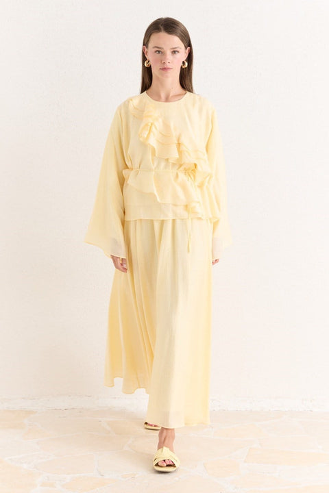 Nara Flared Skirt Set - Yellow