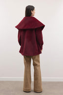 Notte Geniş Yaka Goldfox Kaban - Bordo