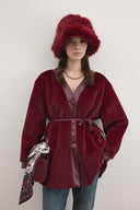 Nuvia Deri Patlı Kaban - Bordo