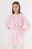 Odielle Büzgülü Vual Gömlek - Pembe
