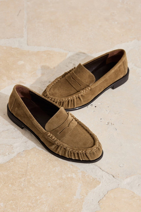 Palermo Casual Hakiki Süet Makosen - Bej