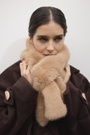 Peluş Kaşkol Boyunluk - Camel