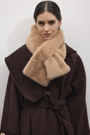 Peluş Kaşkol Boyunluk - Camel