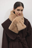 Peluş Kaşkol Boyunluk - Camel
