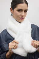 Peluş Kaşkol Boyunluk - Ekru