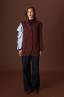 Penny Kol Detaylı Premium Ceket - Bordo