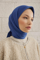 Pleated Scarf - Indigo