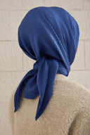 Pleated Scarf - Indigo