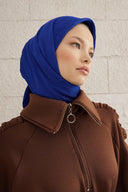 Pleated Scarf - royal blue