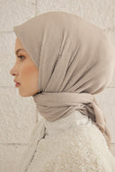 Pleated Scarf - café au lait