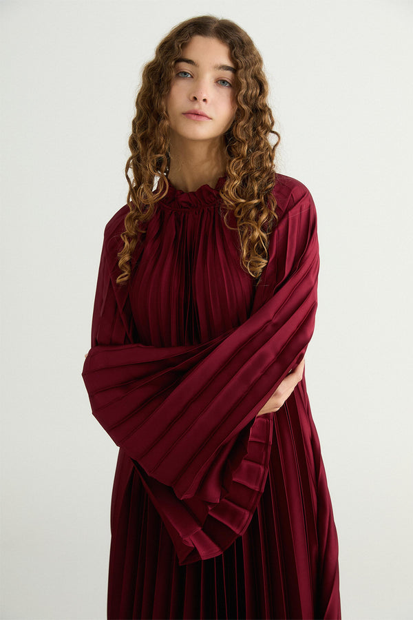 Premium Pilisoley Elbise - Bordo