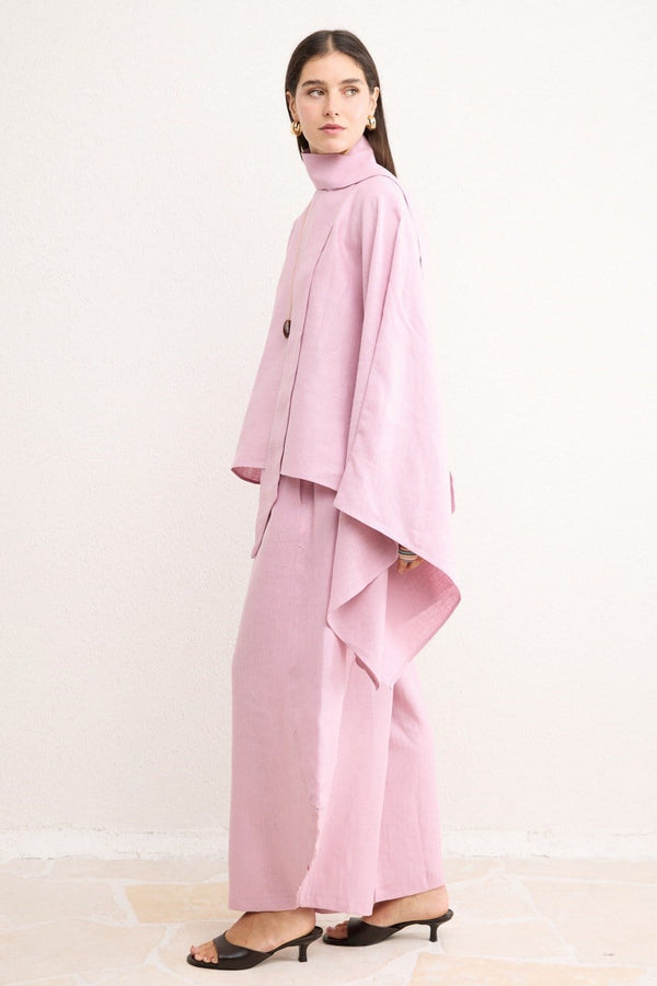 Sabriella Keten Panço Bluz - Pembe