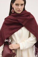 Şal Atkı - Bordo