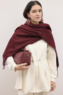 Şal Atkı - Bordo