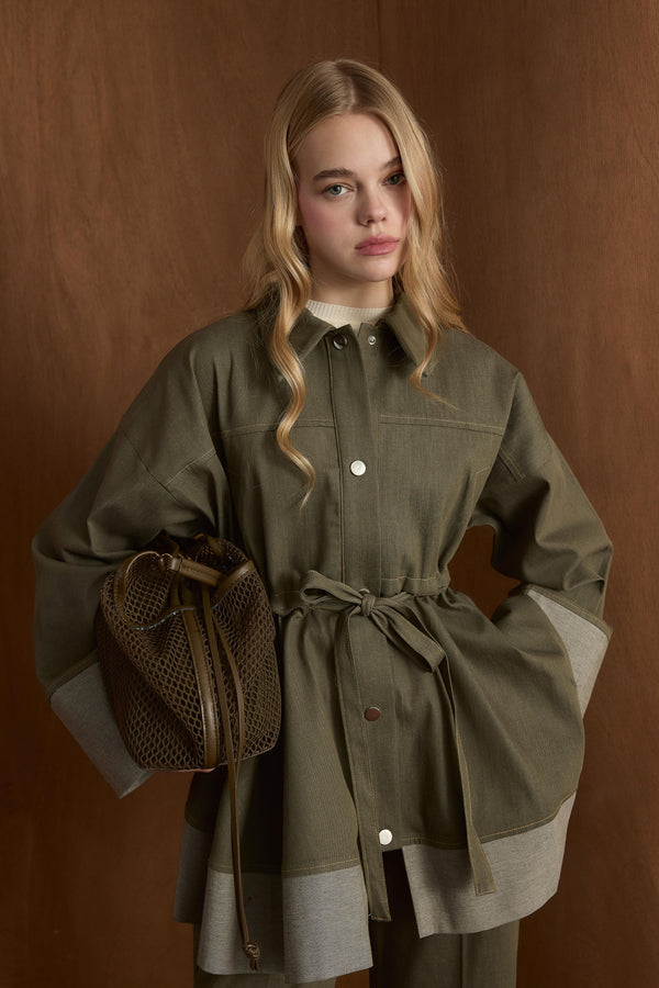 Samy Belden Bağlamalı Pantolon Takım - Haki
