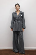 Selyne Yaka Detaylı Takım - Gri
