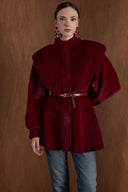 Senova Apolet Detay Goldfox Kaban - Bordo