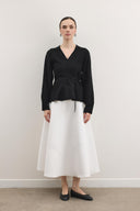 Shadow Peplum Triko Hırka - Siyah