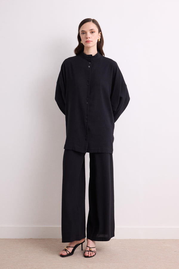 Sofia Keten Takım - Siyah