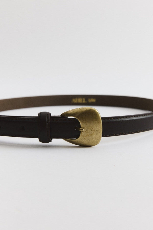 Strap Tokalı Deri Kemer - Acı Kahve
