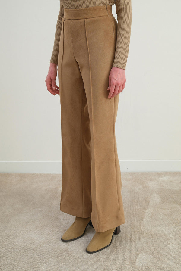 Süet Pantolon - Bej