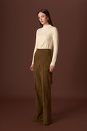 Süet Pantolon - Camel