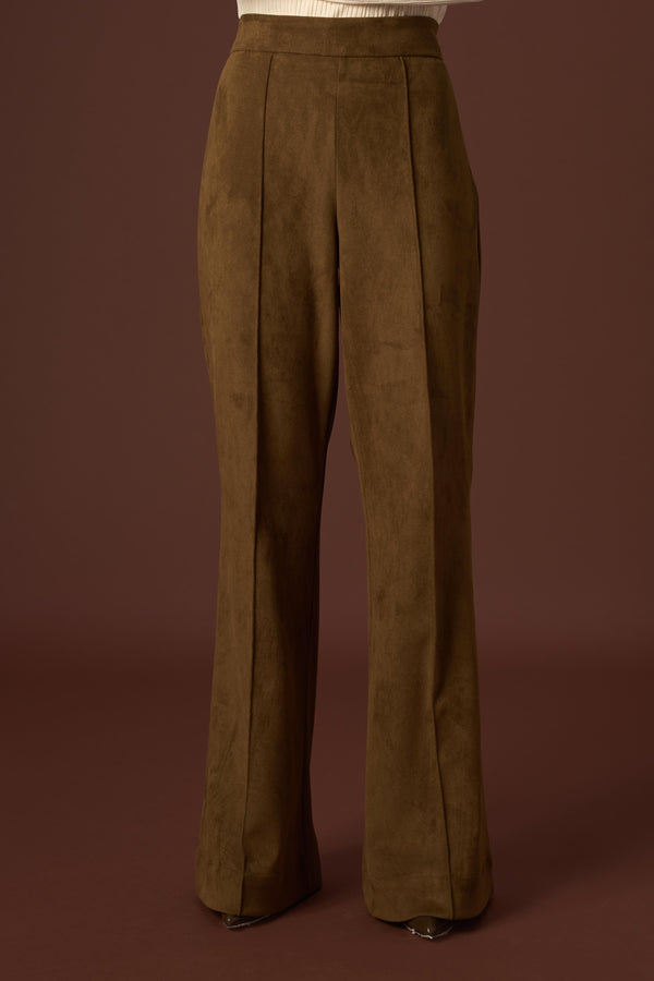 Süet Pantolon - Camel