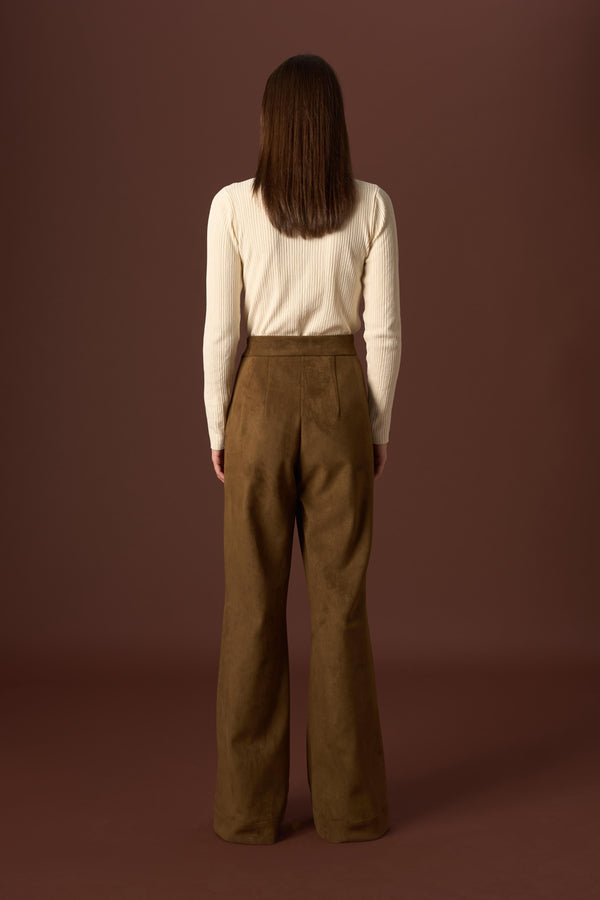 Süet Pantolon - Camel