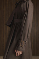 Vera Trenç Elbise - Kahverengi