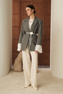 Volan Kol Blazer Ceket - Antrasit