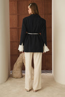 Volan Kol Blazer Ceket - Lacivert