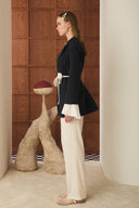 Volan Kol Blazer Ceket - Lacivert