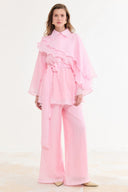 Volanlı İbiza Pantolon Takım - Pembe